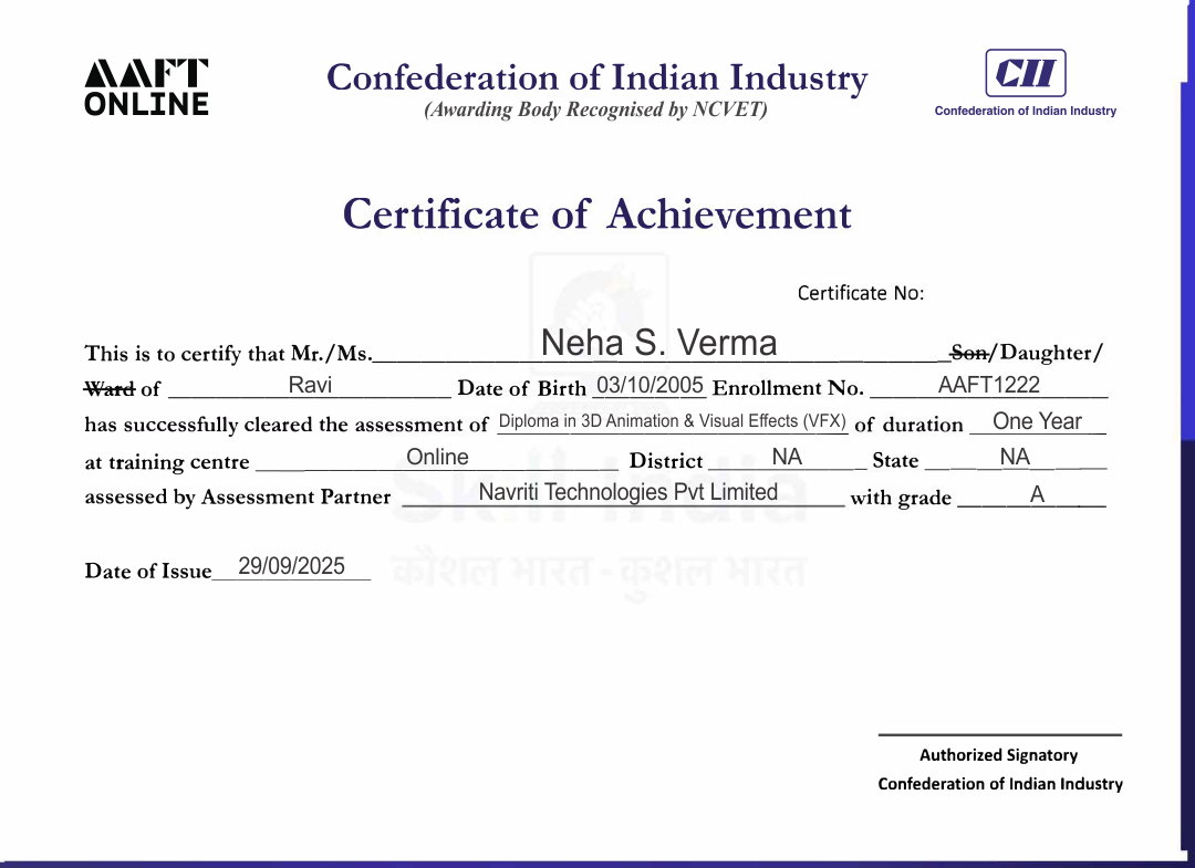 NSDC certificate for advertising pr and corporate communication