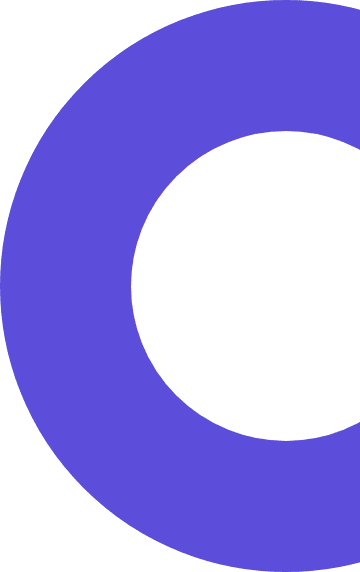 Blue half circle icon