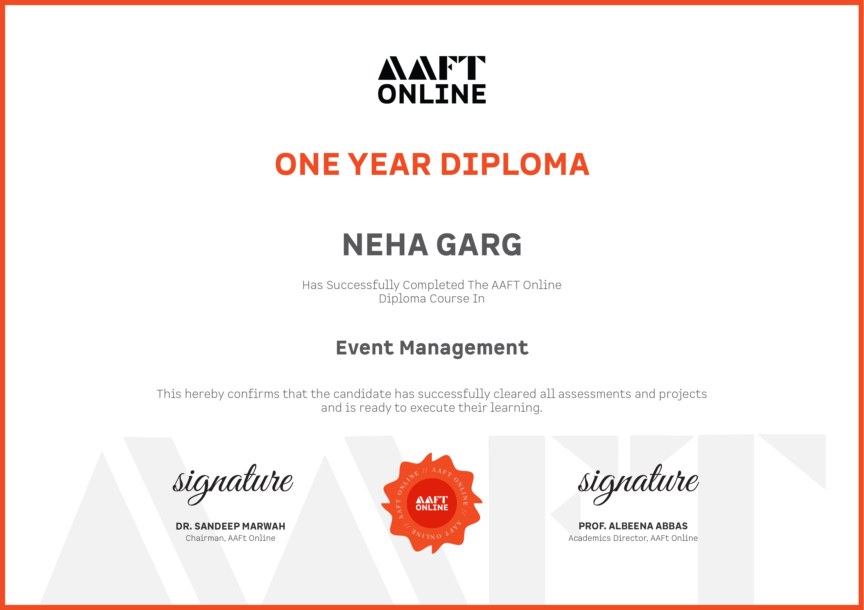 certificate event management