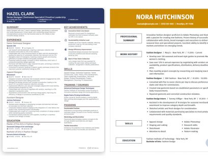 fashion designer resume samples