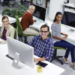 Shot of a team of designers working on their computers