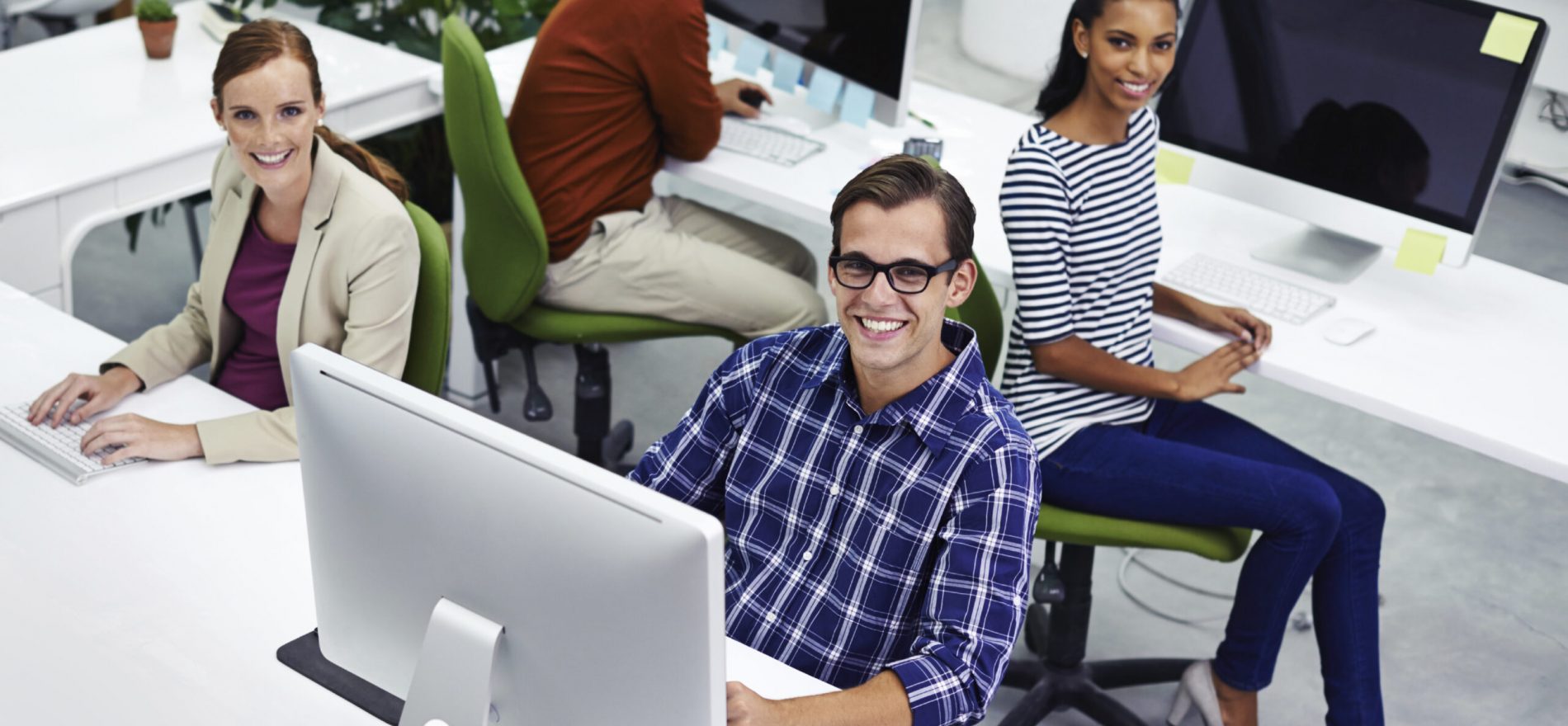 Shot of a team of designers working on their computers