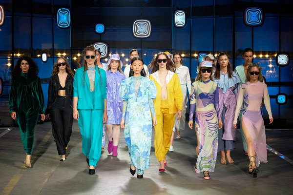 models walking on the ramp