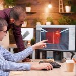 2 designers designing on animation software
