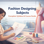 a girl sketching a dress