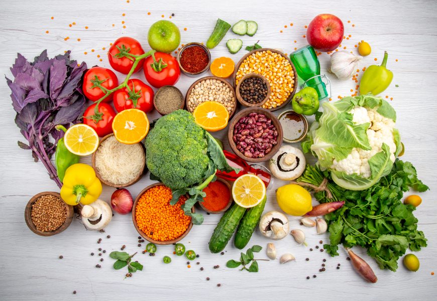 various different vegetables and spices