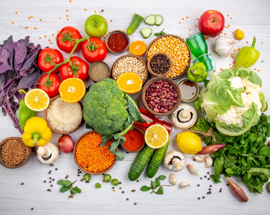 various different vegetables and spices