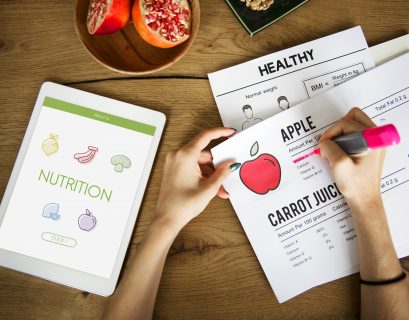 A diet plan chart been made