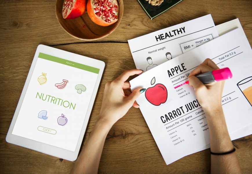 A diet plan chart been made