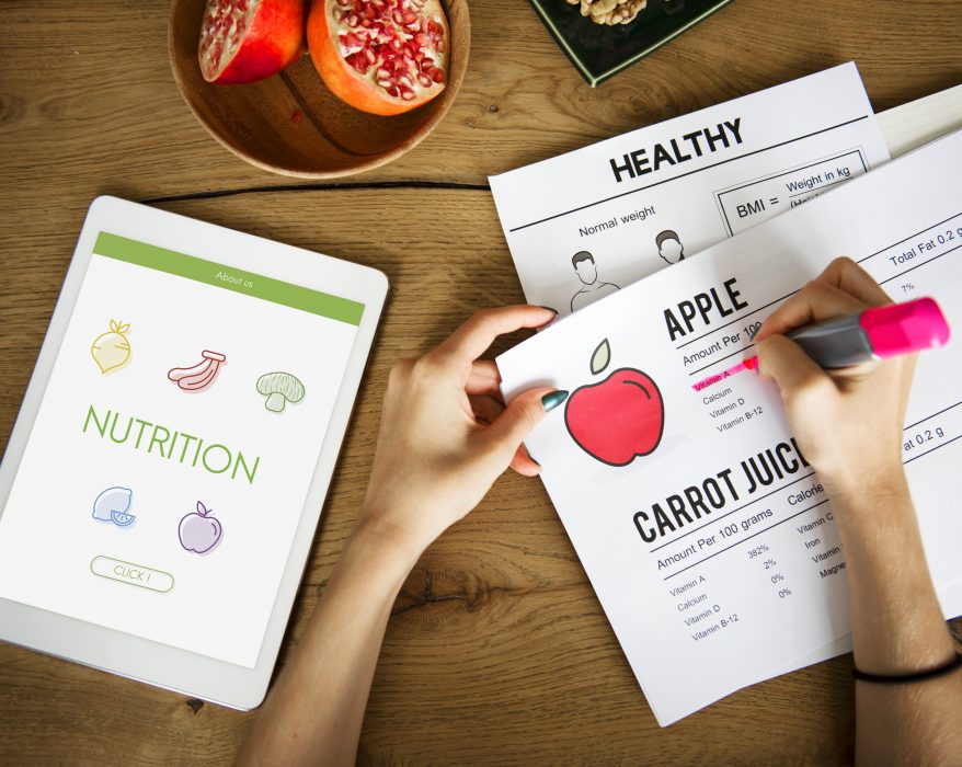 A diet plan chart been made